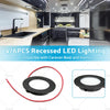 Caravan Boat Black Downlight Warm White 4 x 12V Dimmable Spot Lights