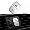 BMW 5 6 7 Series Car Warning Light Button Cover Trim Silver