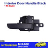 Interior Door Handle Inside Black Right Fits Mitsubishi Mirage 5D HB 2012-18 D06