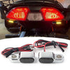 Mini Motorcycle LED Turn Signal Lights Amber Chrome