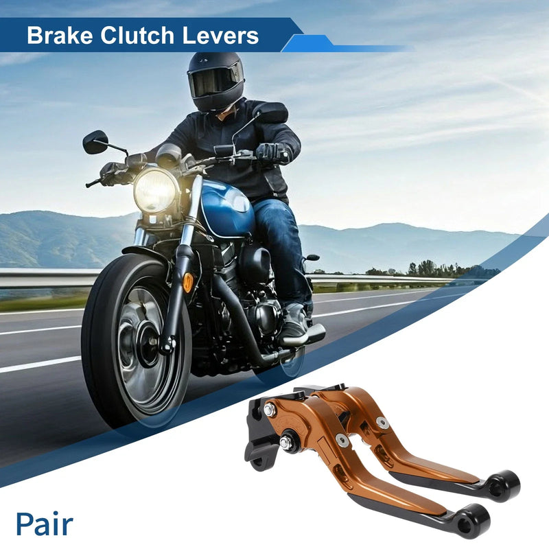 Yamaha WR125X 1 Pair Adjustable Short Long Brake Clutch Levers Orange Black
