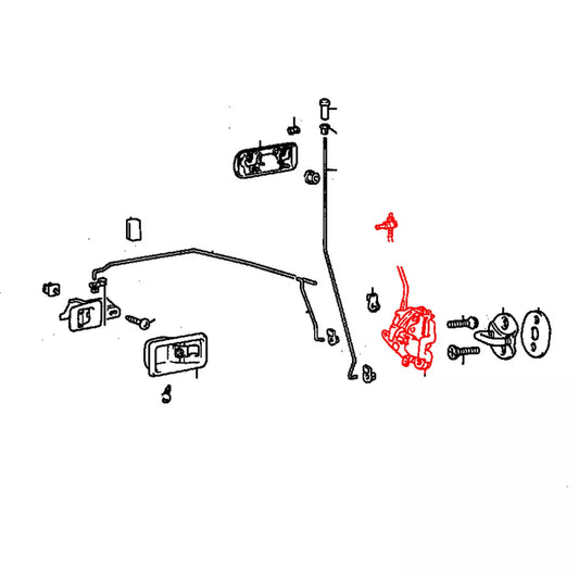 Front Door Lock Latch x2 for Mitsubishi Triton L200 1986-1996
