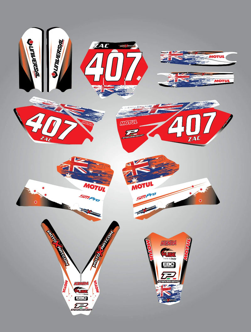 KTM 85 AUSSIE PRIDE Custom Graphics Full Kit (2000-2005)