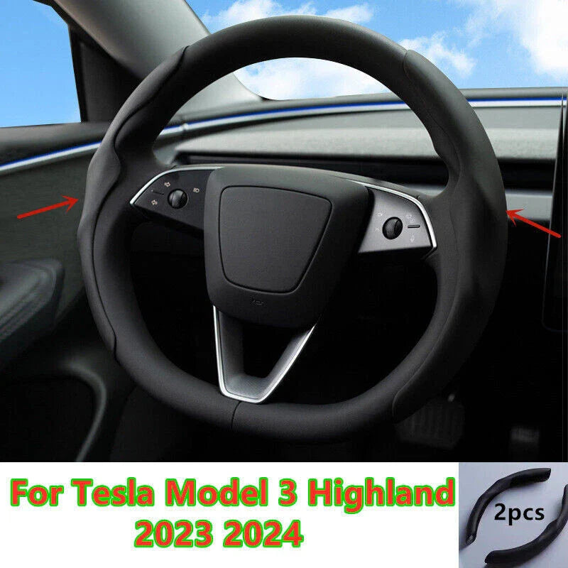 Tesla Model 3 Highland Steering Wheel Cover Fur Suede (2023–2024)