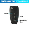 Ford Transit 3 x Car Fob Key Case Shell (2014-2023)