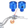 Motorcycle 2 x M8x1.25 Motorcycle Mirror Hole Plugs Screws Aluminum Blue