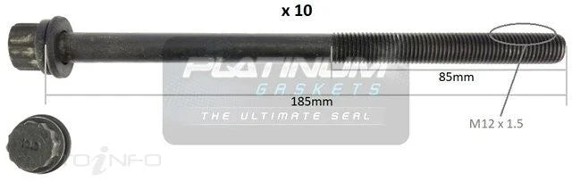 Holden Cruze JG 2.0L Z20S Z20S1 Cylinder head bolt set (2009–2011)