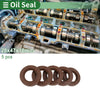 Oil Seal FKM Rubber 28x47x10mm High Pressure Brown 5 Pcs