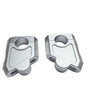 Honda, Suzuki, Yamaha 28mm Silver Aluminum Front Handlebar Riser Clamp Kit