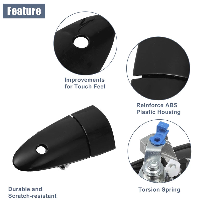 Honda Black Front Left Right Car Exterior Door Handle (2006-2011)