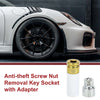 Porsche Cayenne Set of 2 Wheel Lock Lug Nuts with Anti-theft Key (2003-2023)