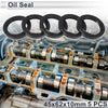 Oil Seal Rotary Shaft Seal NBR Rubber 45x62x10mm Black 5 Pcs
