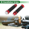 Motorcycle 7/8 22mm Hand Grips Cover Kit Aluminum Alloy Rubber Red
