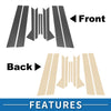 Ford Fiesta (2011-2015) Carbon Fiber Black 10pcs Door Pillar Window Trim