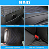 GMC Sierra Black Blue 5 Pcs Front & Rear Seat Covers