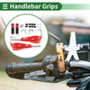 Motorcycle Handlebar End Grips / Red Aluminum Alloy Rubber
