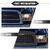Dodge Ram 1500 (2009-2010) Matte Black Grille Assembly w/ LED Lights