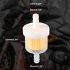 10 x White Yellow Motorcycle Fuel Filter Gas Fuel Line Filter with Magnet