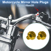Motorcycle Mirrors Left Hand M8x1.25 Mirror Hole Plugs