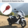 Motorcycle Engine Crankcase Oil Level Red 1 x Dipstick Cap Plug