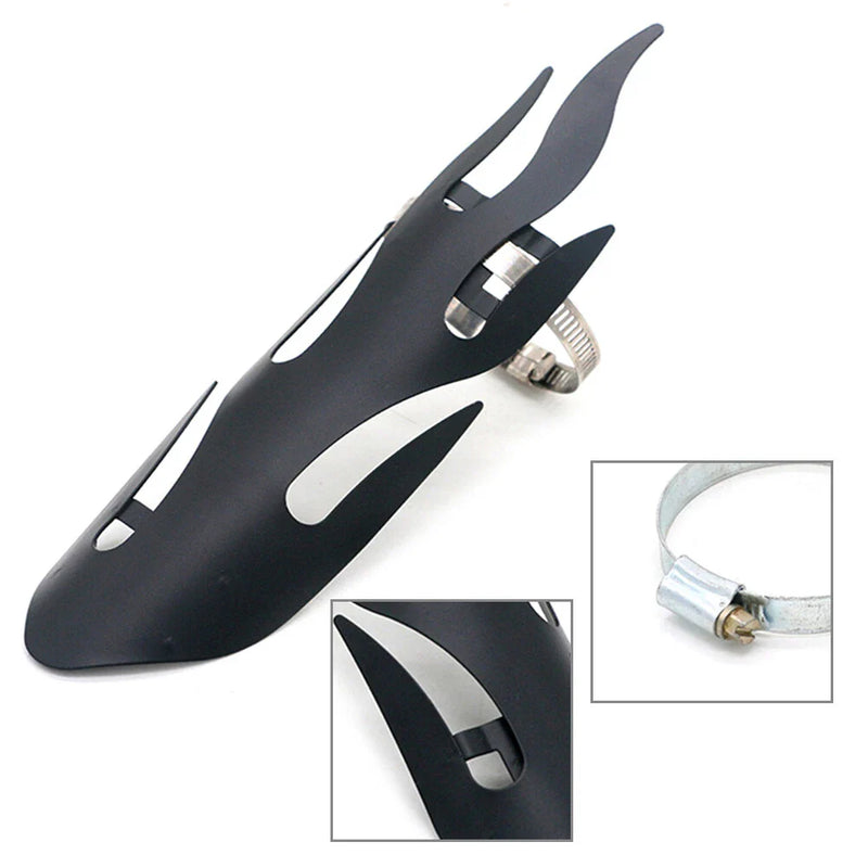 Universal Motorcycle Exhaust Muffler Pipe Heat Shield Cover Heel Guard