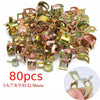 80pcs Automotive Vacuum Fuel Hose Pinch Spring Clip Clamp Fastener UK