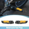 Motorcycle 1 Pair 8.5mm Aluminum Aolly Rearsets Footrest Footpeg Gold Tone