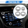 Toyota Camry 4pcs AC Audio Volume Tune Switch Knob Ring Cover Silver Tone