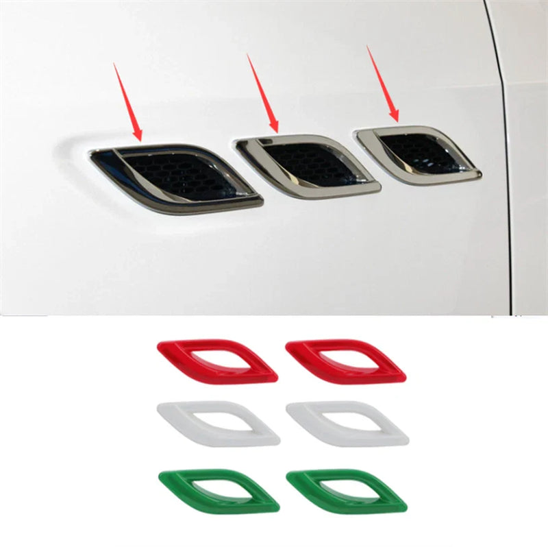 Maserati Quattroporte 6 x Side Wing Air Vent Fender Cover Trim (2013–2022)