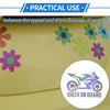 Reflective Bumper Decal Multicolor Laser Square Hollow Motorcycle Pattern