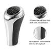 BMW X1 E84 Faux Leather Black Silver Tone 6 Speed Manual Shift Knob