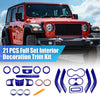 Jeep Wrangler JK (2011-2018) - Blue Decoration Set 21 x Interior Trim Kit