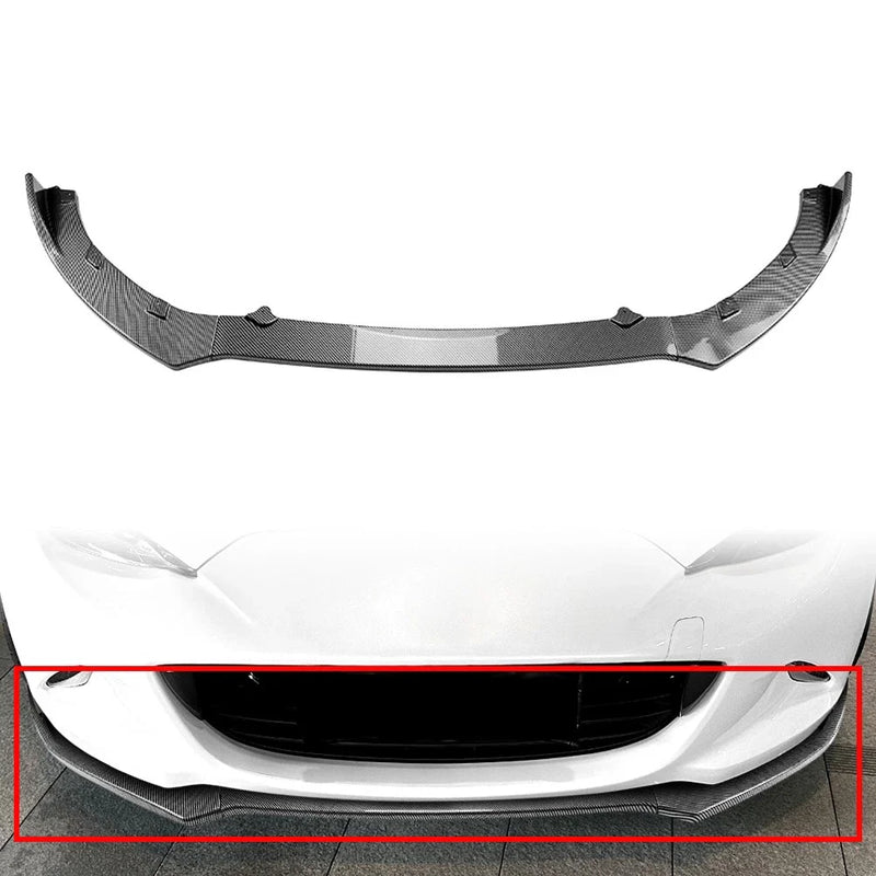 Mazda MX-5 Miata Carbon Fiber Front Bumper Lip Splitter (16-25)