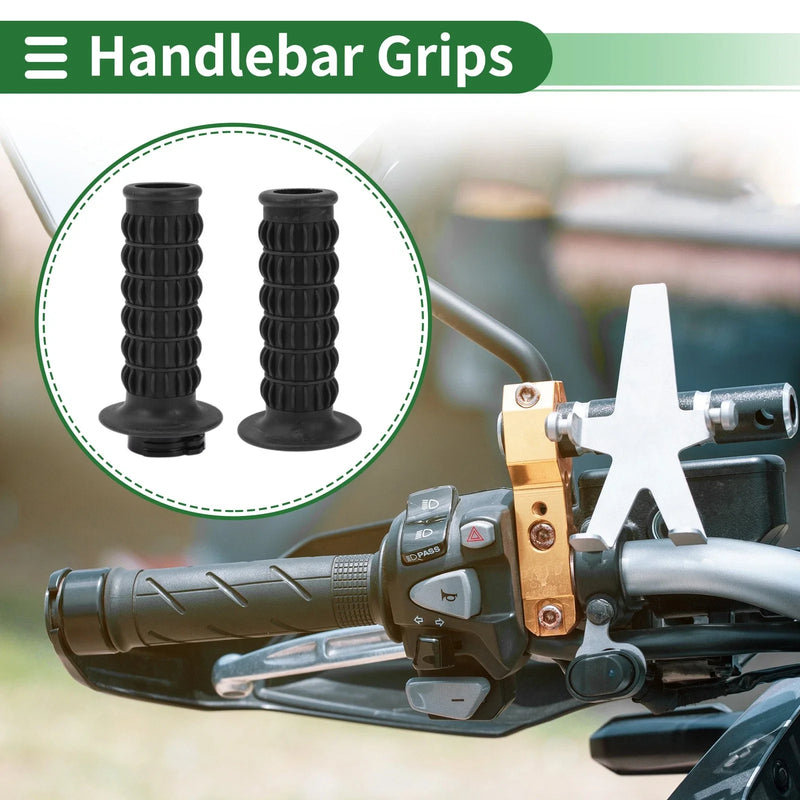 Motorcycle TPU Black Scale Pattern 25mm Hand Grips Cover Kit