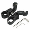 Harley 1-1/4" Matte Black Angled Highway Engine Guard Foot Peg Mount
