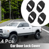 Dodge 4 x Car Door Lock Latch Covers Protector Stainless Steel (All Years)