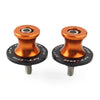 YAMAHA MT-09 FZ09 6MM Swingarm Spools Sliders (2) Orange (2013-2022)