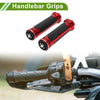 Motorcycle Handlebar Grips Aluminum Alloy Red 7/8" 22mm