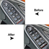 BMW 5 Series Carbon Fiber Black Window Lift Switch Button Cover Trim (1996-2003)