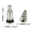 Make Model 5 x Wheel Valves Aluminum Alloy Car Tyre Valve Silver Tone