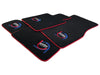 BMW ER56 Design with Red Trim - Premium Quality Black Floor Mats