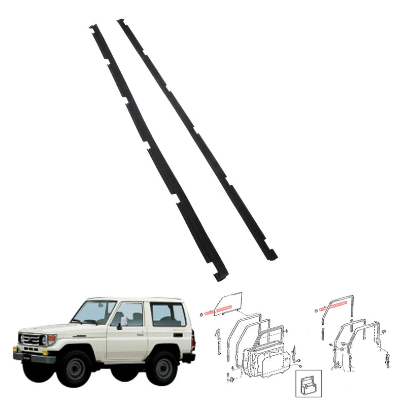 Toyota Land Cruiser Hardtop LJ79 RJ77 Front Door Glass Weatherstrip