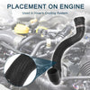 BMW 535i Engine Coolant Water Hose Black 1 Pc Radiator Hose