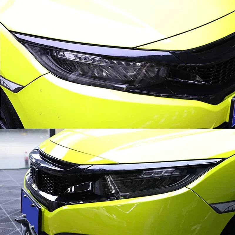 Civic X 2017-2019 Car Smoke Black TPU Headlight Protect Film Sticker Fit