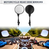 Motorcycle M10 Rear View Mirror - Handlebar - Black Iron Plastic