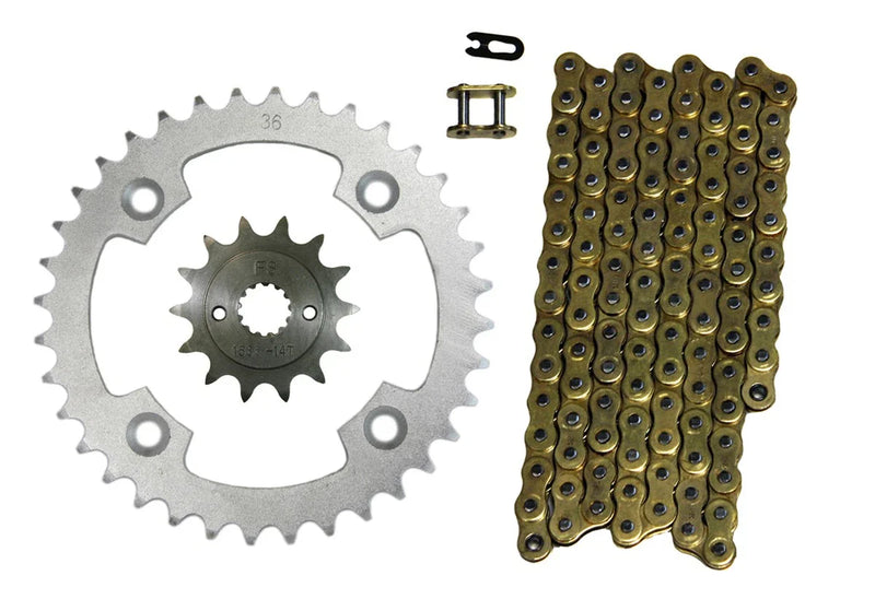 Suzuki LT-R450 Quadracer Gold 520x96 Drive Chain & 14/36 Sprockets