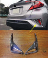 Toyota C-HR (2017-2023) 2 x ABS Chrome Rear Fog Light Cover Trim