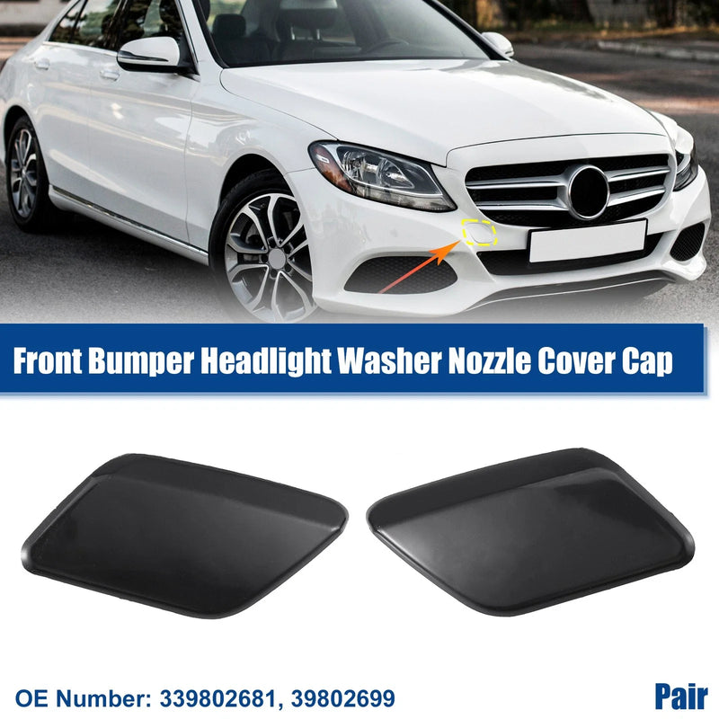 Volvo S60 Front Left Right Bumper Headlight Washer Nozzle Caps (2001-2010)