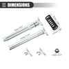 Chevrolet Silver Tone Black 1 x Door Hinge Bushing Kit