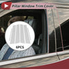 Lexus ES (2019-2022) Silver Tone 6 Pcs Door Pillar Window Trim